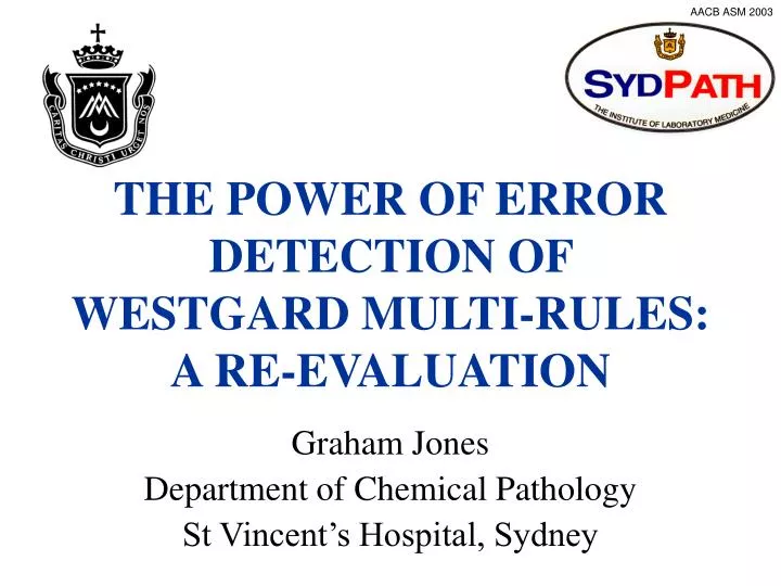 the power of error detection of westgard multi rules a re evaluation