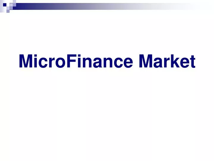 microfinance market