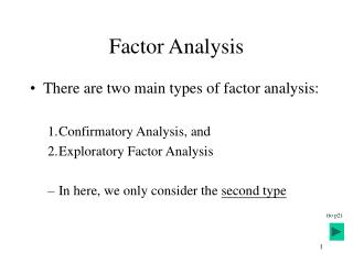 Factor Analysis