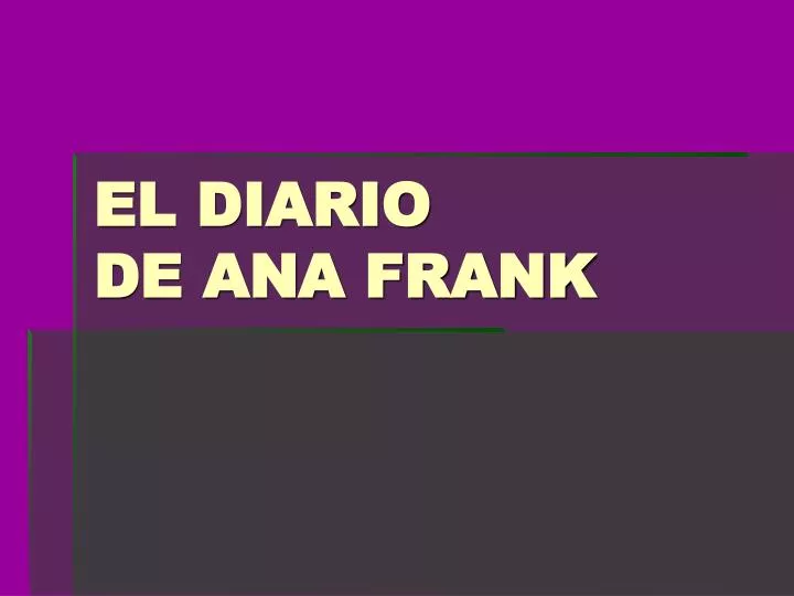 el diario de ana frank