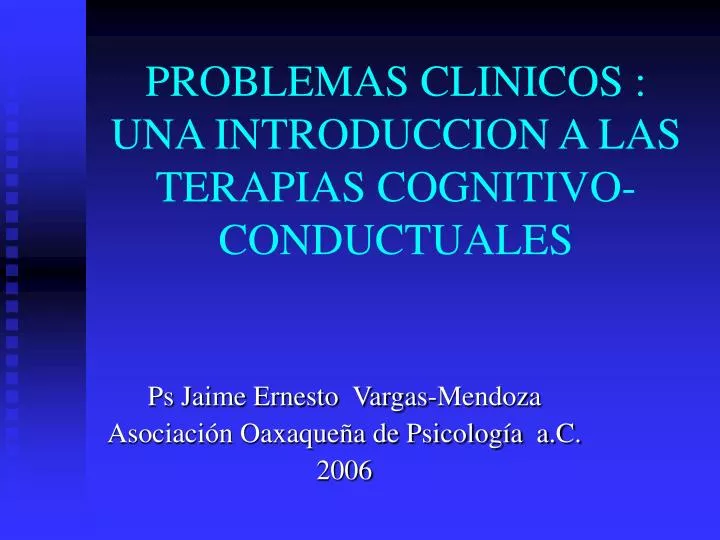 problemas clinicos una introduccion a las terapias cognitivo conductuales