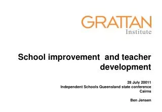 School improvement and teacher development