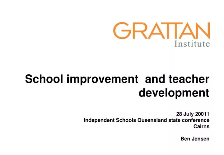 school improvement and teacher development