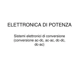 ELETTRONICA DI POTENZA