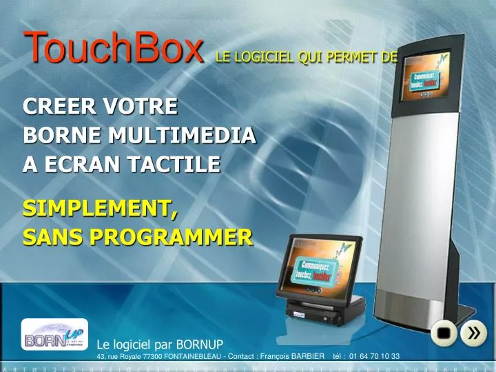 touchbox le logiciel qui permet de