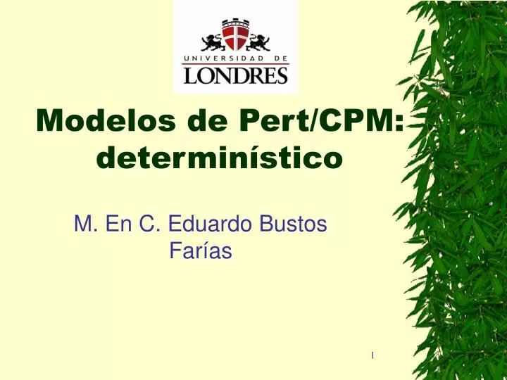 modelos de pert cpm determin stico