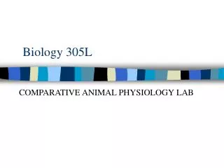 Biology 305L