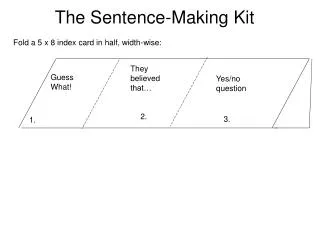 The Sentence-Making Kit