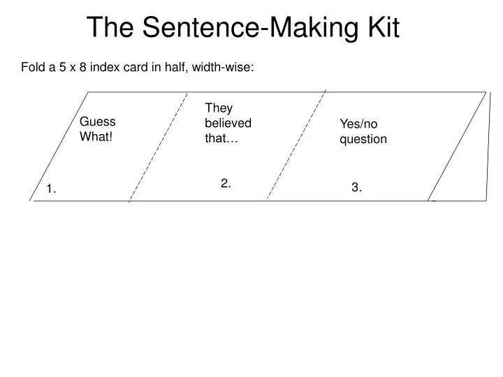 the sentence making kit