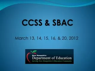 CCSS &amp; SBAC