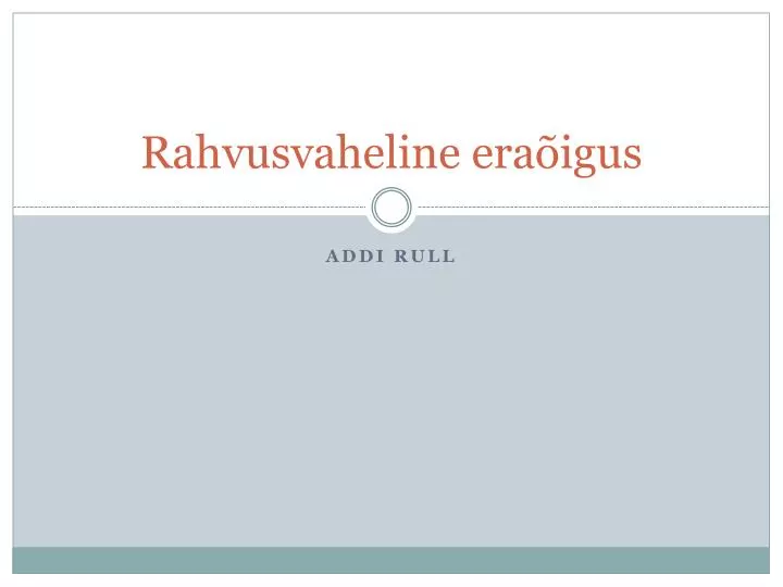 rahvusvaheline era igus