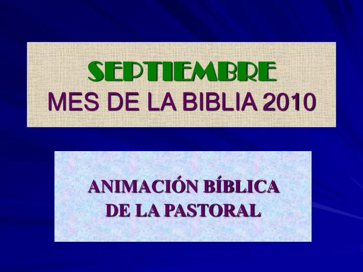 septiembre mes de la biblia 2010