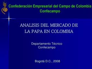 ANALISIS DEL MERCADO DE LA PAPA EN COLOMBIA