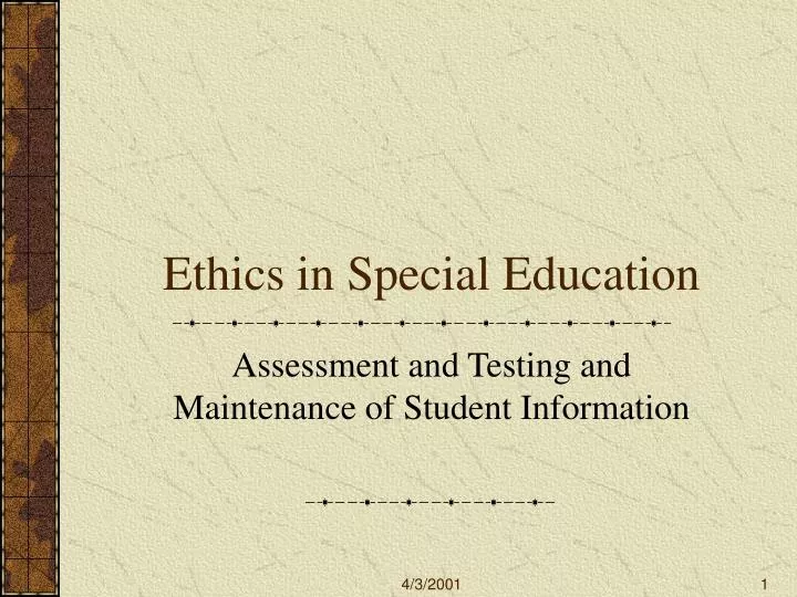 ethics in special education