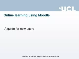 Online learning using Moodle