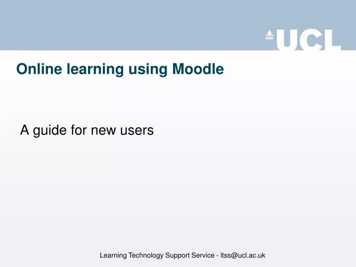 online learning using moodle