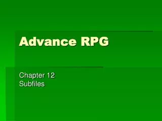Advance RPG