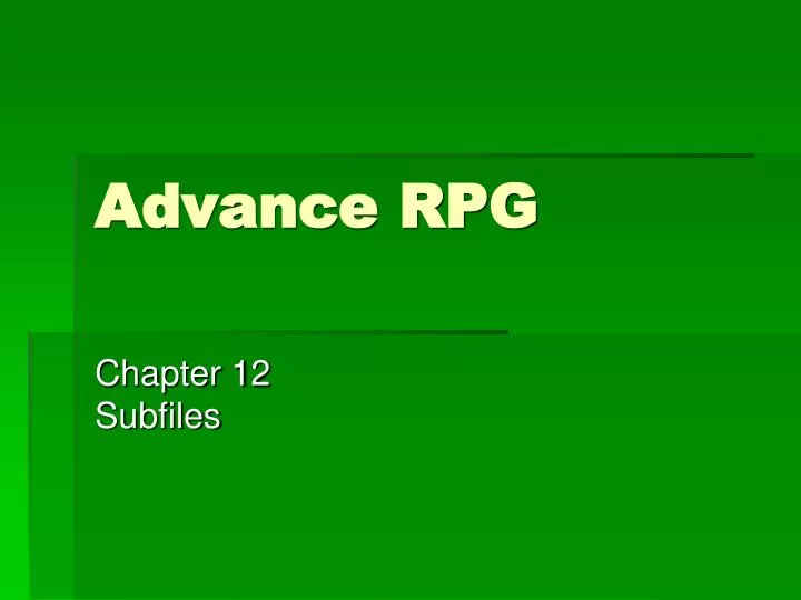 advance rpg