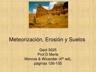 meteorizaci n erosi n y suelos