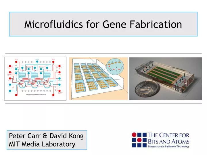 microfluidics for gene fabrication