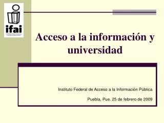 Acceso a la información y universidad