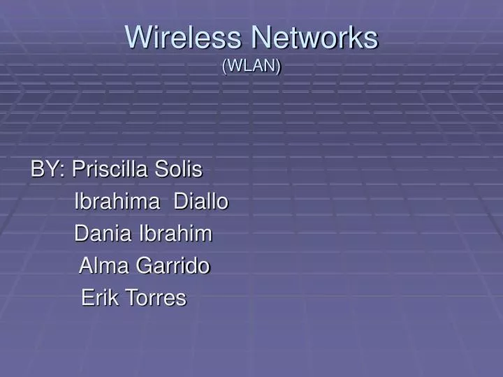 wireless networks wlan