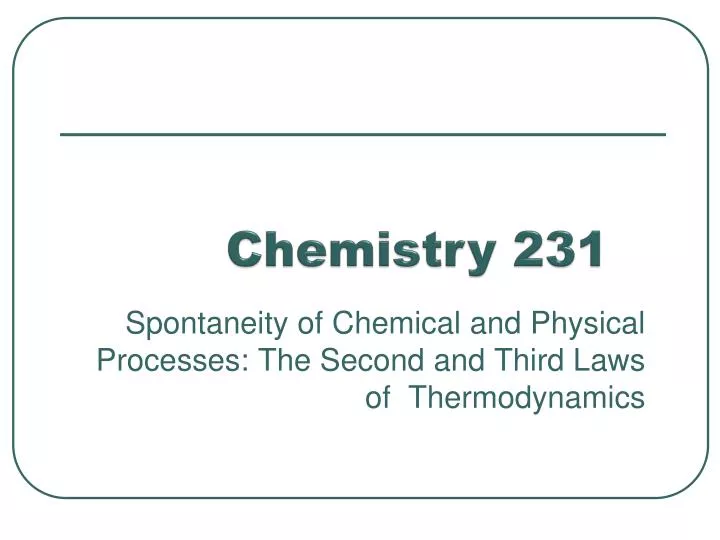 chemistry 231