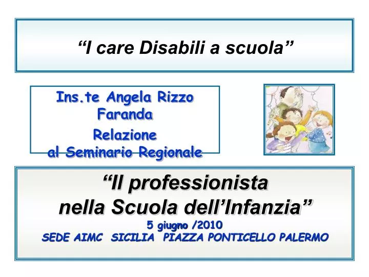 i care disabili a scuola