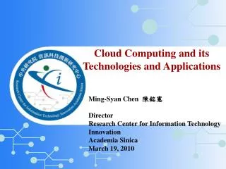 Cloud Computing and its Technologies and Applications