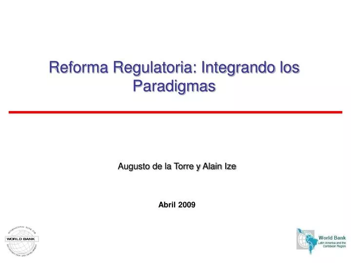 reforma regulatoria integrando los paradigmas
