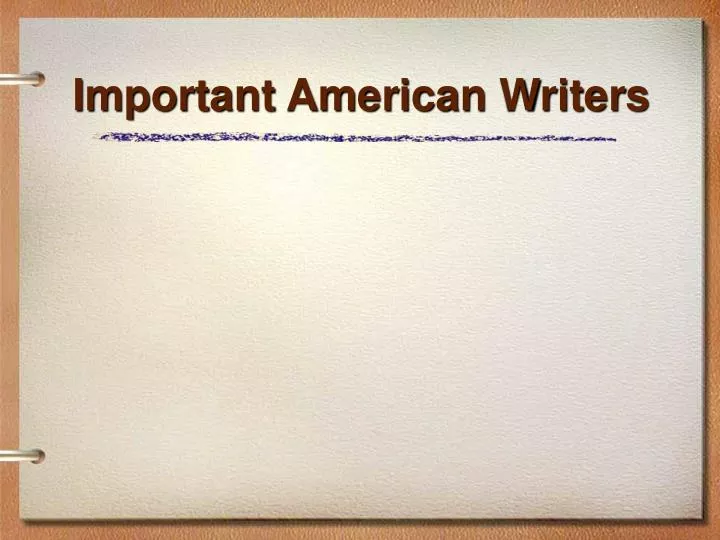 important american writers