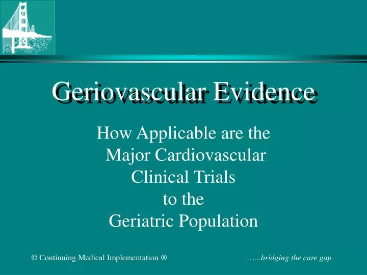 geriovascular evidence