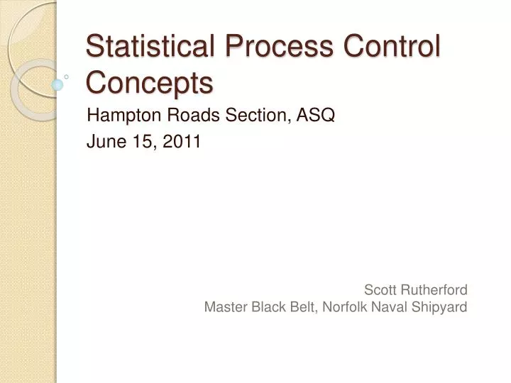 statistical process control concepts