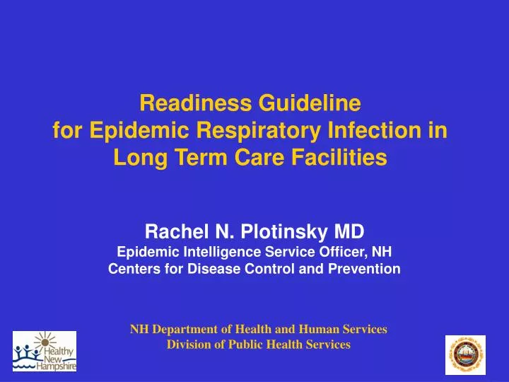 readiness guideline for epidemic respiratory infection in long term care facilities