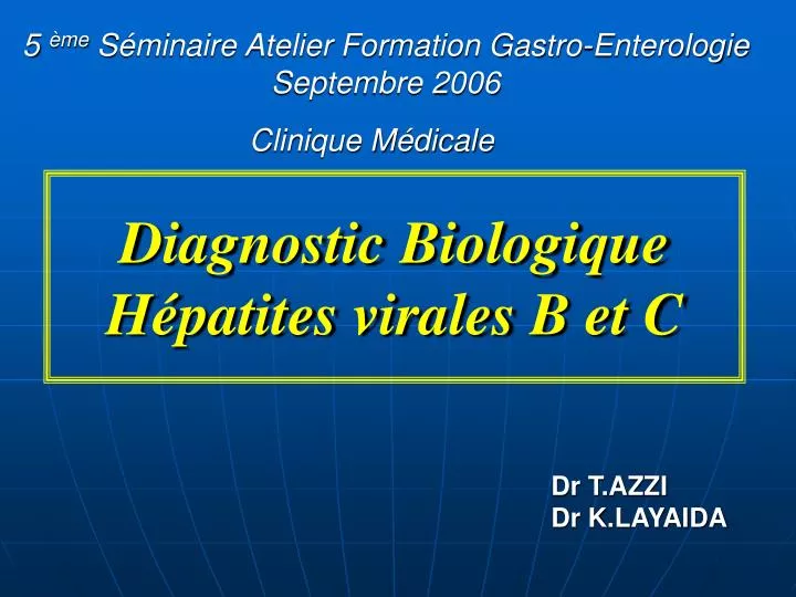 diagnostic biologique h patites virales b et c