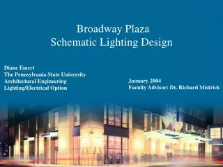 Broadway Plaza Schematic Lighting Design