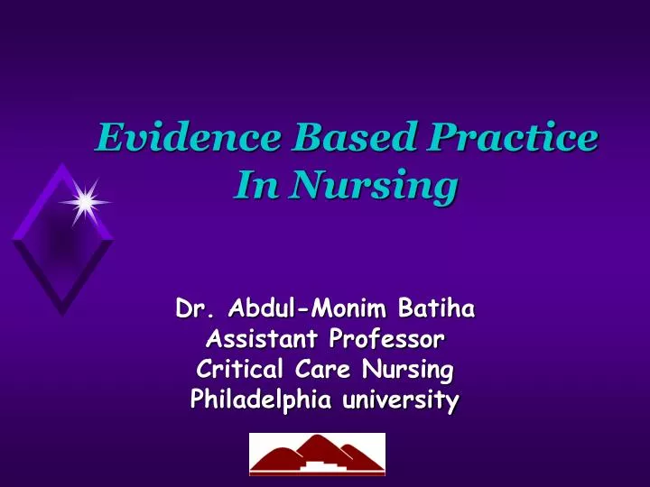 evidence based practice in nursing