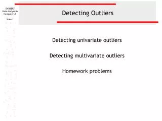Detecting Outliers