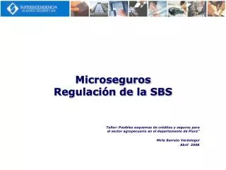 microseguros regulaci n de la sbs
