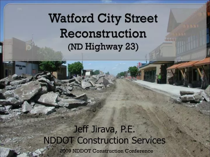 watford city street reconstruction nd highway 23