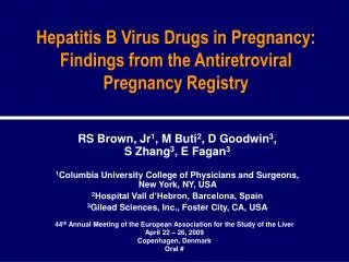 Hepatitis B Virus Drugs in Pregnancy: Findings from the Antiretroviral Pregnancy Registry