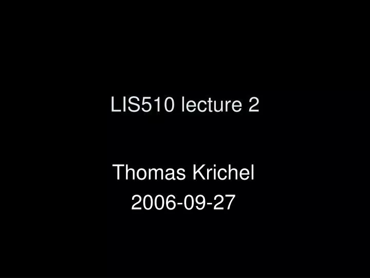 thomas krichel 2006 09 27