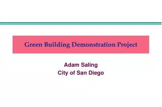 Green Building Demonstration Project