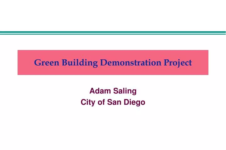 green building demonstration project