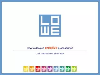 How to develop creative propositions?