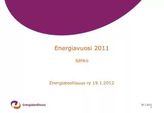 Energiavuosi 2011 Sähkö