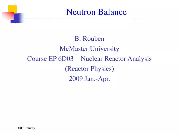 neutron balance