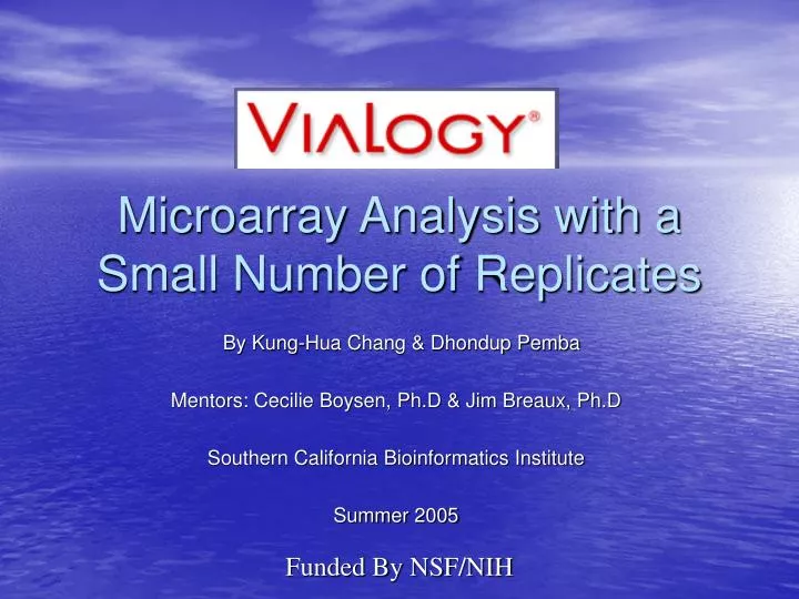 microarray analysis with a small number of replicates