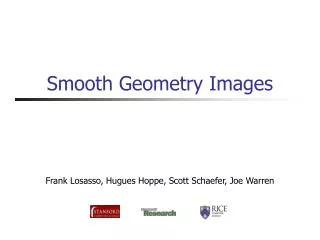 Smooth Geometry Images