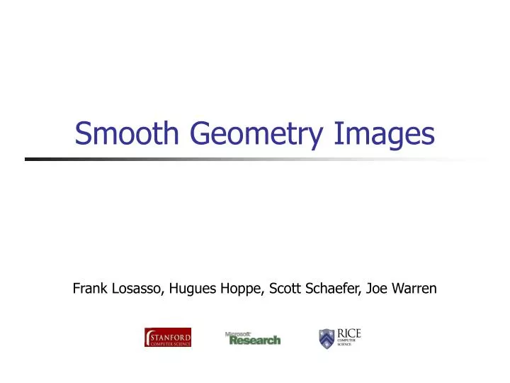 smooth geometry images